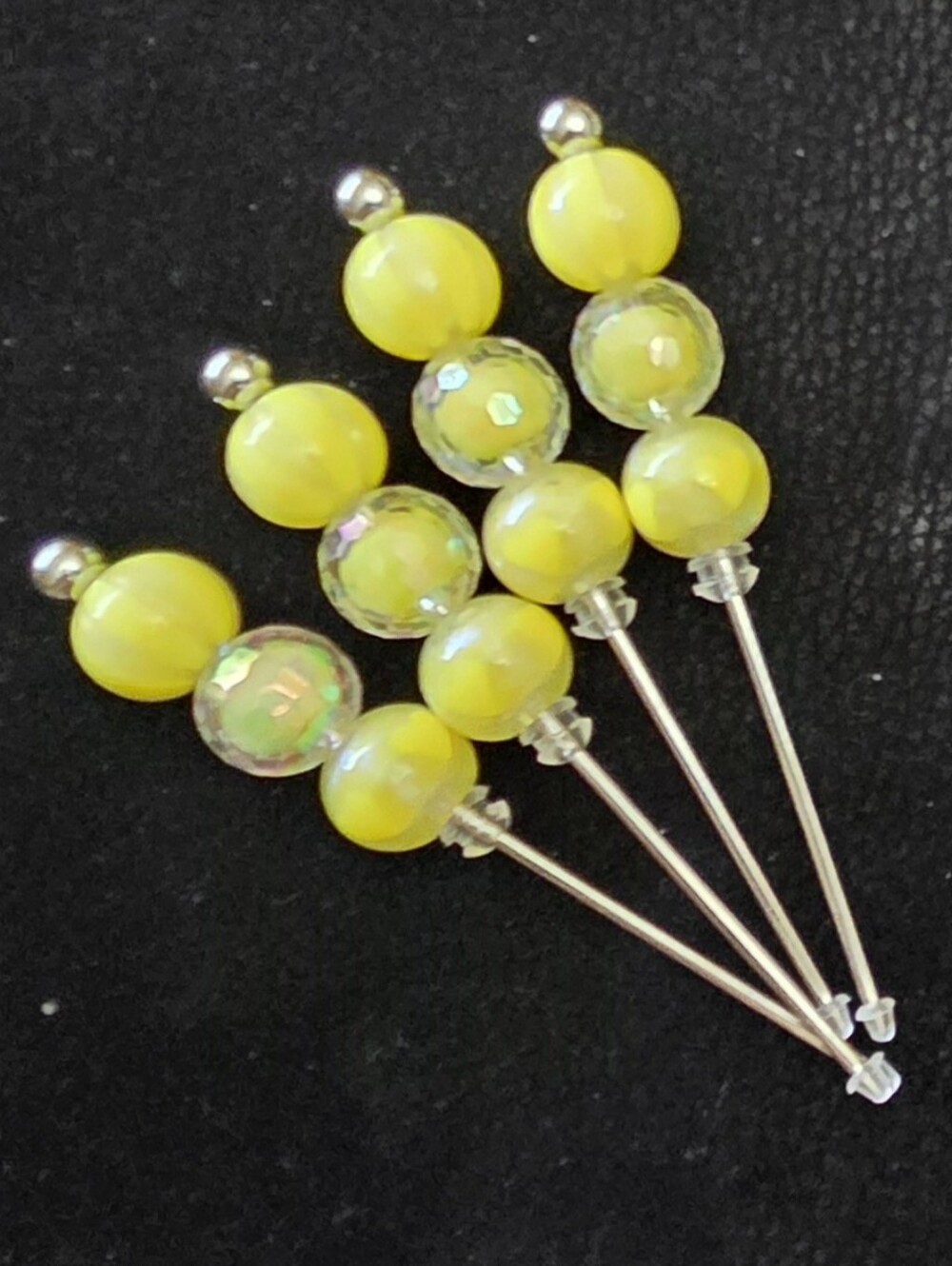 Yellow Beaded Charcuterie Picks